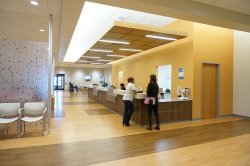 photo of the inside check-in area at SIHF Healthcare 
